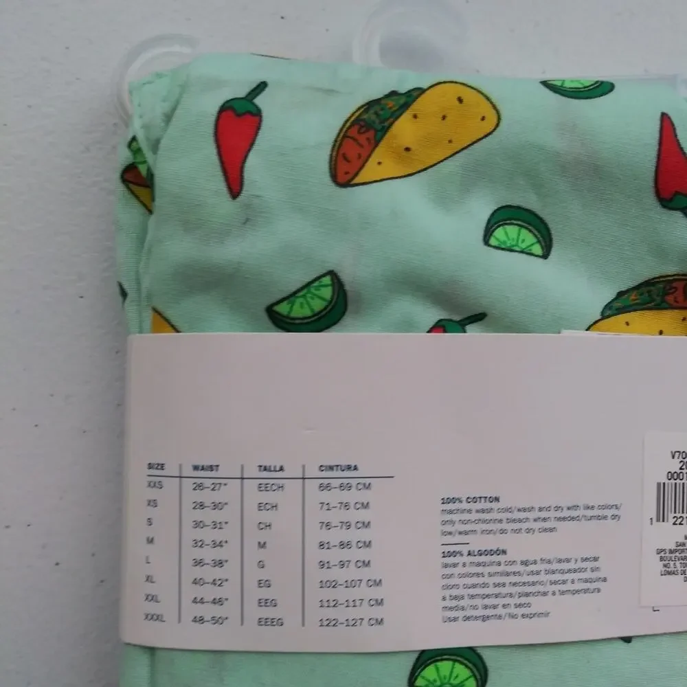 Old Navy Men's Cotton Taco Novelty Boxers Size Small